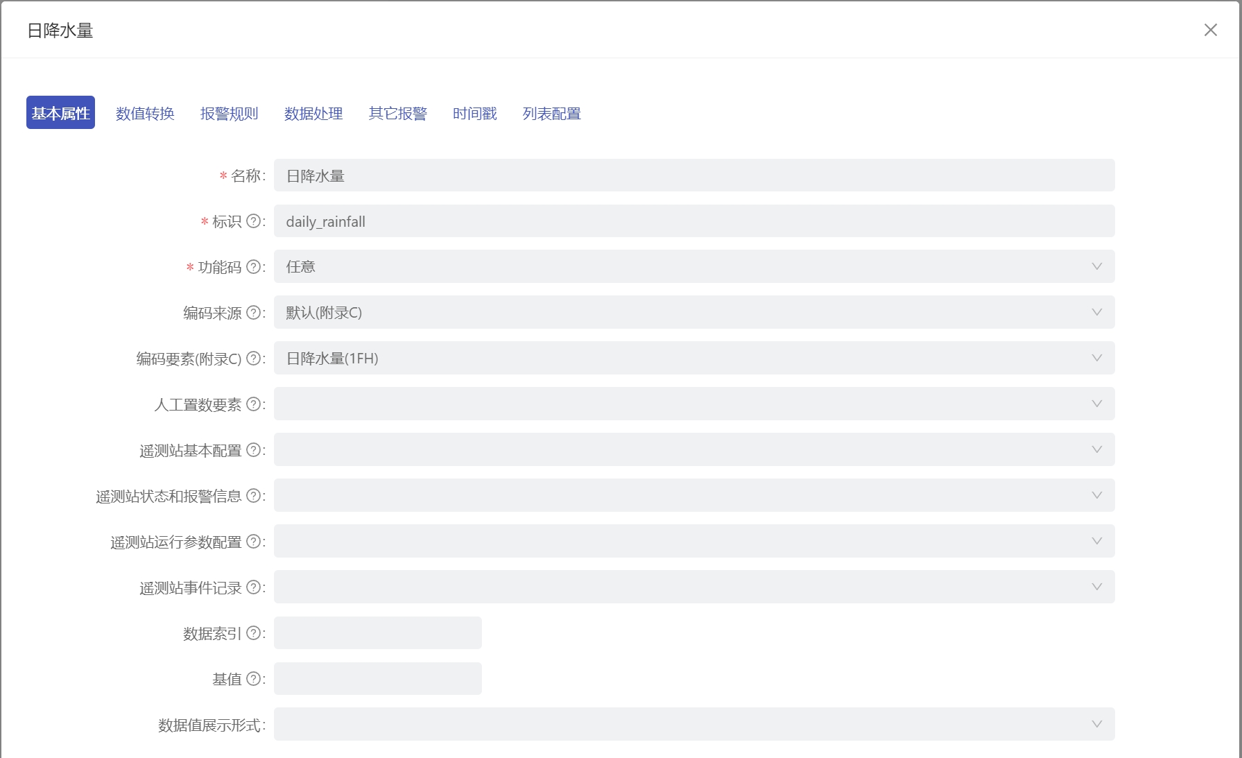 数据点配置